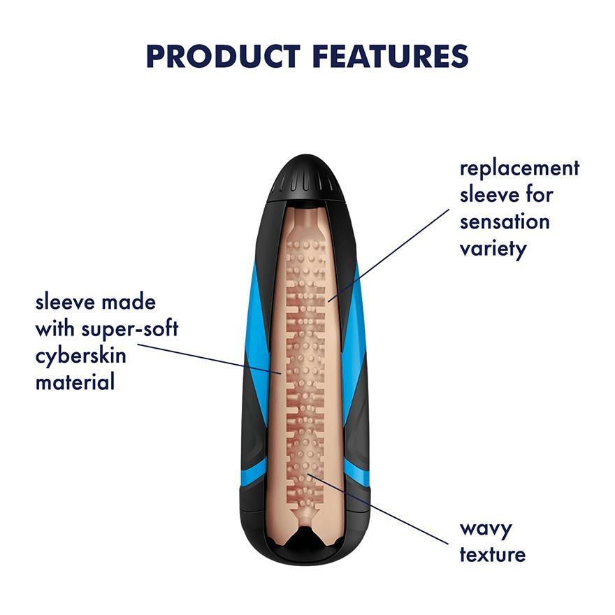 
                  
                    Load image into Gallery viewer, Satisfyer Men Sleeve - Kinky Waves - Not Vanilla
                  
                